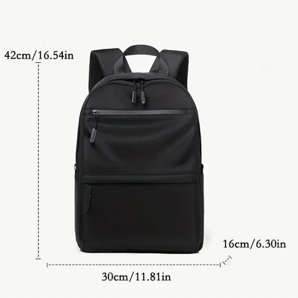 Unbranded Black Multi Pocket Unisex Backpack 14in. Laptop Bag - Picture 7 of 7